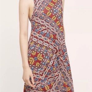 Maeve Anthropologie Lilt Swing Dress Lightweight Size Mock Neck Small